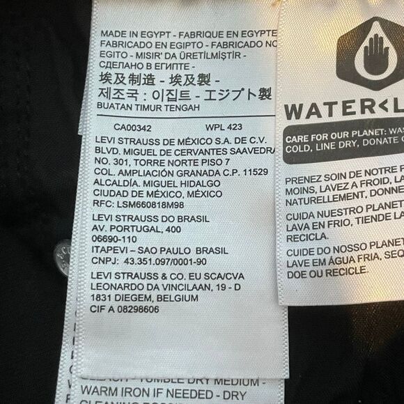 Levi's 724 High Rise Straight Leg Jeans Soft Black Denim 29 - Picture 9 of 11